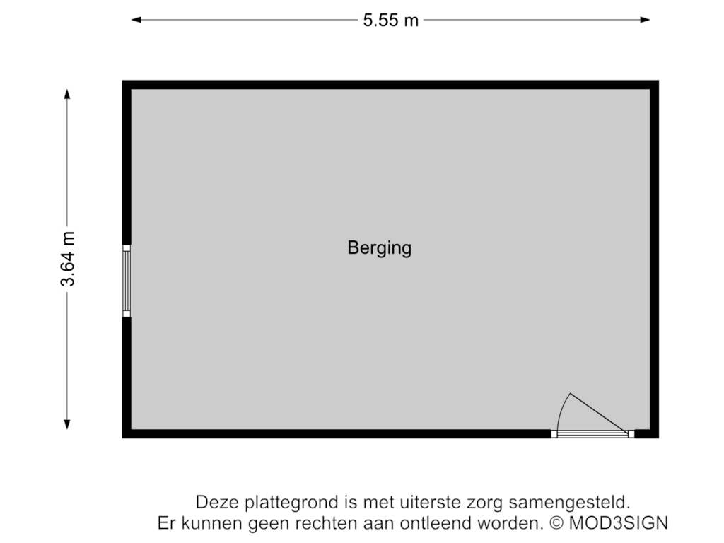 Bekijk plattegrond van Berging van Mr. Jan Gerritszlaan 53-III