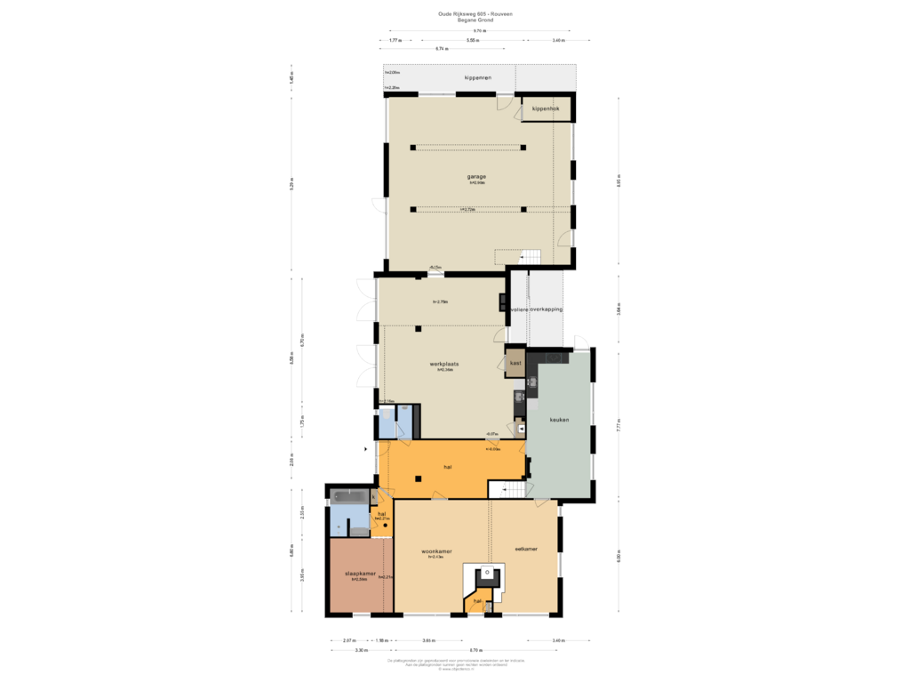 View floorplan of BEGANE GROND of Oude Rijksweg 605