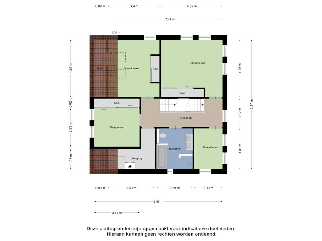 Bekijk plattegrond van Eerste Verdieping van Colmschaterstraatweg 6-D