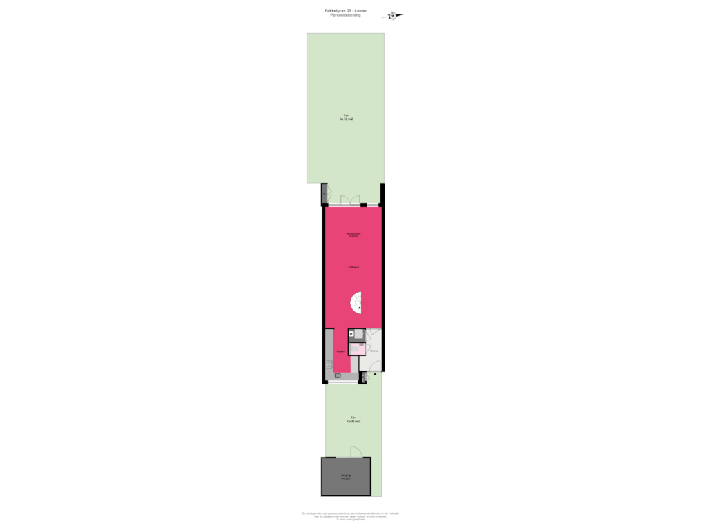 Bekijk plattegrond van Perceeltekening van Fakkelgras 35