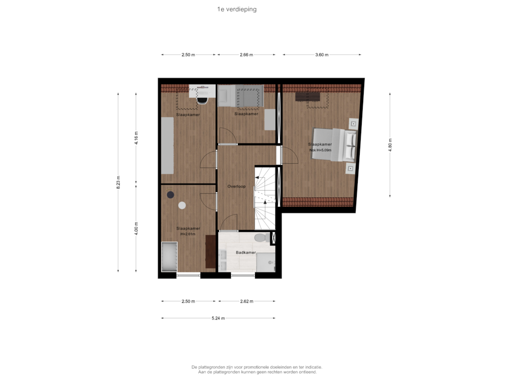 Bekijk plattegrond van 1e verdieping van Frankrijkstraat 209