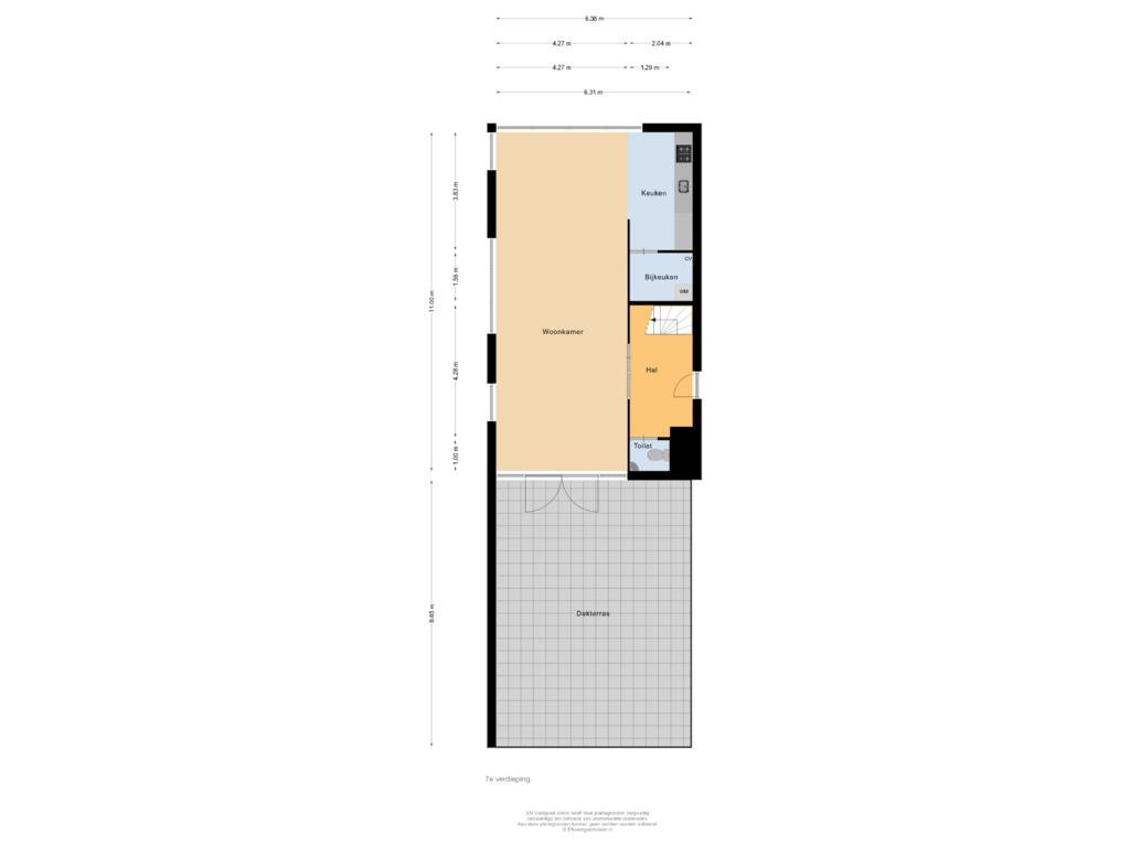 Bekijk plattegrond van 7e verdieping van Litasweg 49