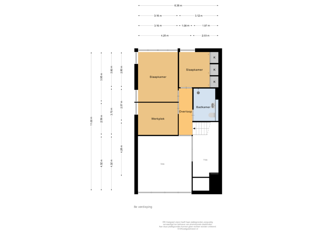 Bekijk plattegrond van 8e verdieping van Litasweg 49