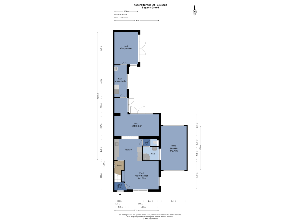 Bekijk plattegrond van BEGANE GROND van Asschatterweg 99