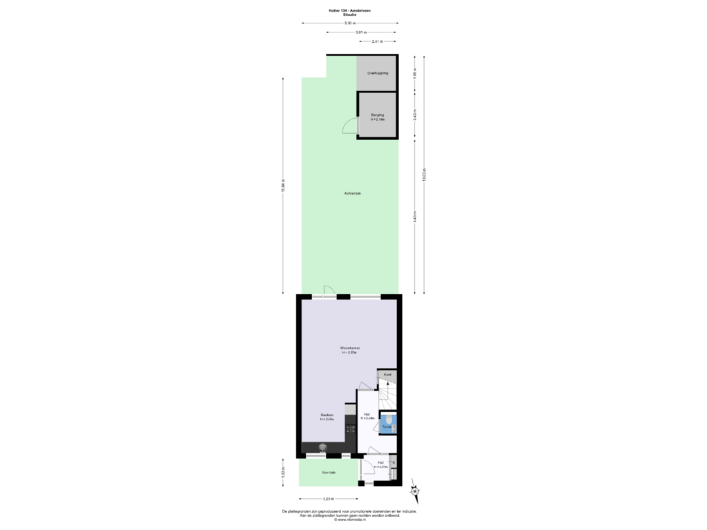 View floorplan of Situatie of Kotter 134