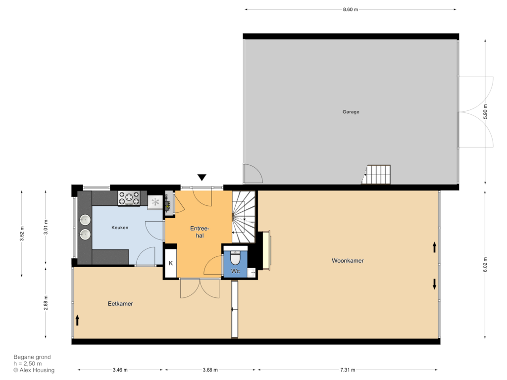 Bekijk plattegrond van Begane grond van Persijnlaan 28