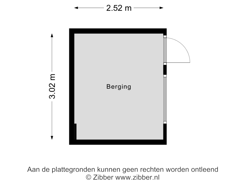 Bekijk plattegrond van Berging van Hobbemalaan 52