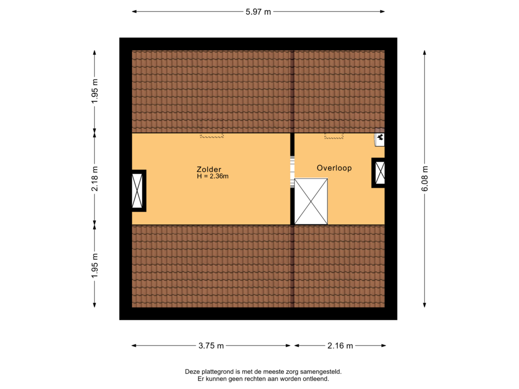 Bekijk plattegrond van Zolder van Kanunnik van de Putstraat 58