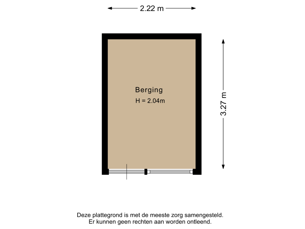 Bekijk plattegrond van Berging van Kanunnik van de Putstraat 58