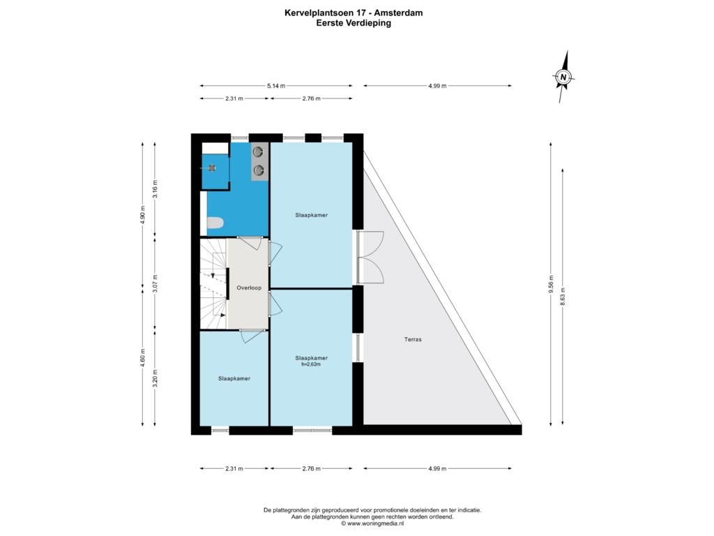 Bekijk plattegrond van 1e_verd van Kervelplantsoen 17