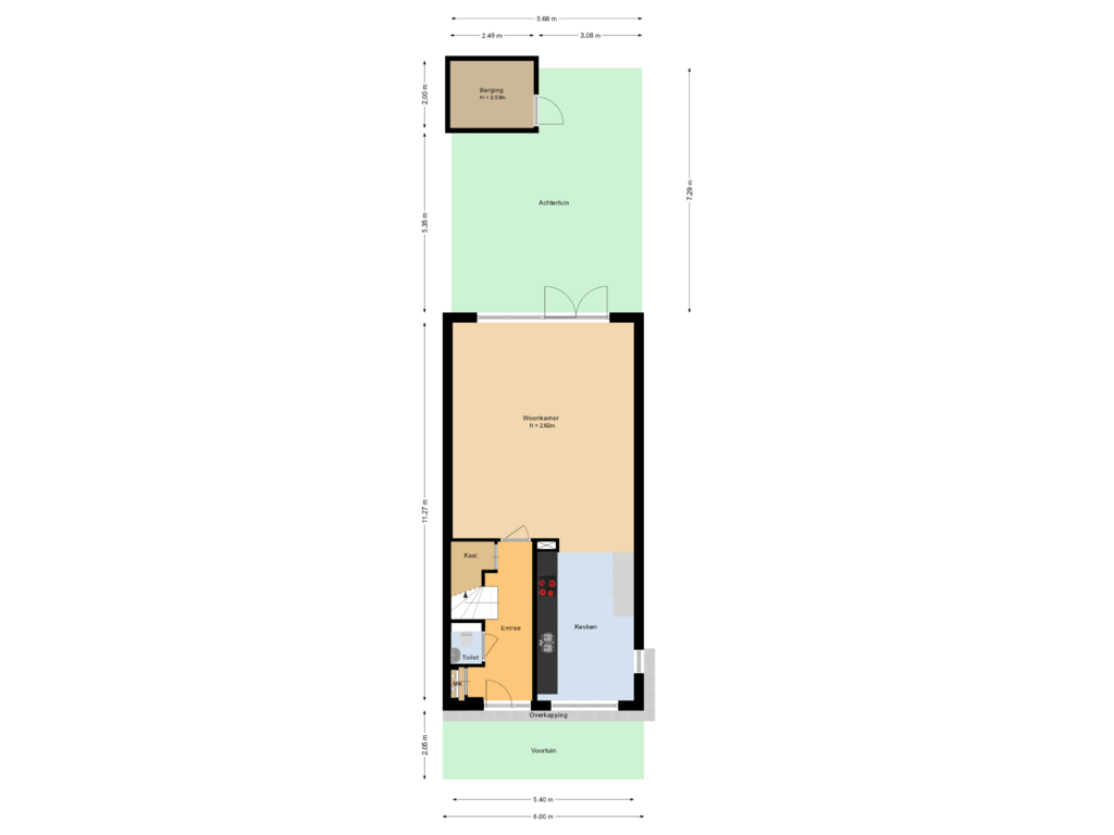 View floorplan of Situatie of Tamarijnslaantje 12