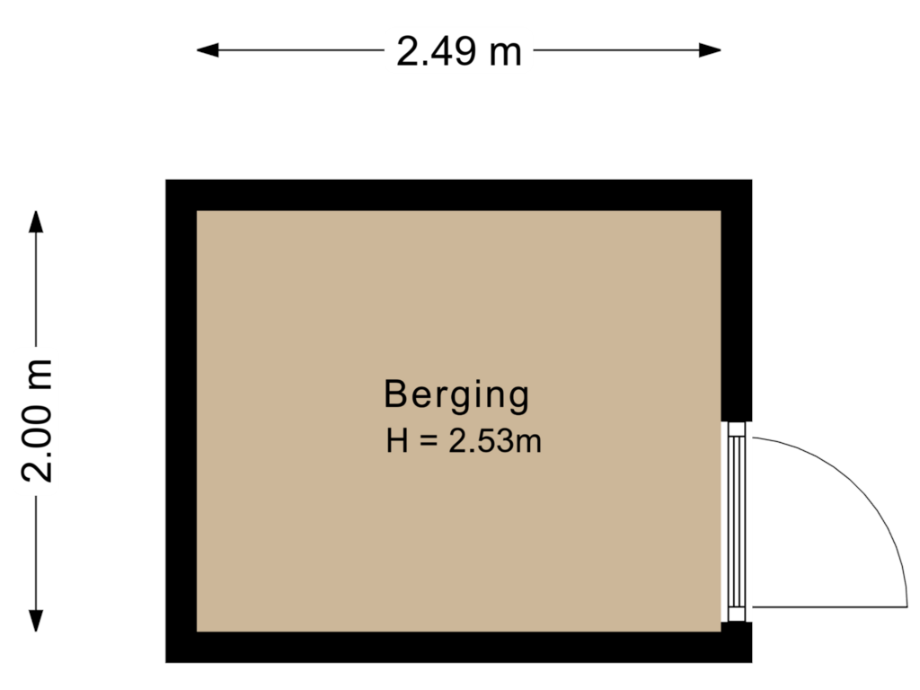 View floorplan of Berging of Tamarijnslaantje 12