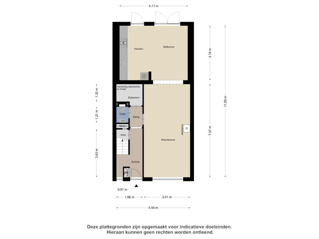 Bekijk plattegrond van Begane Grond van Jaspersstraat 21