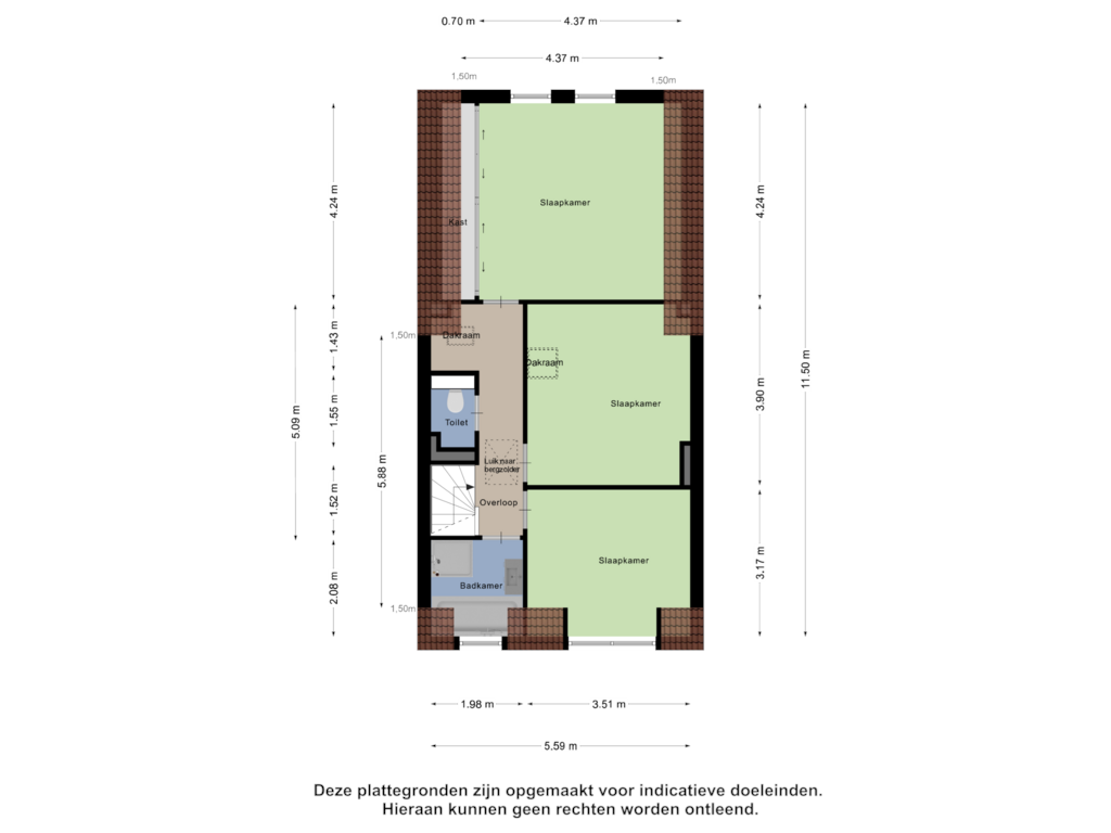 Bekijk plattegrond van Eerste Verdieping van Jaspersstraat 21