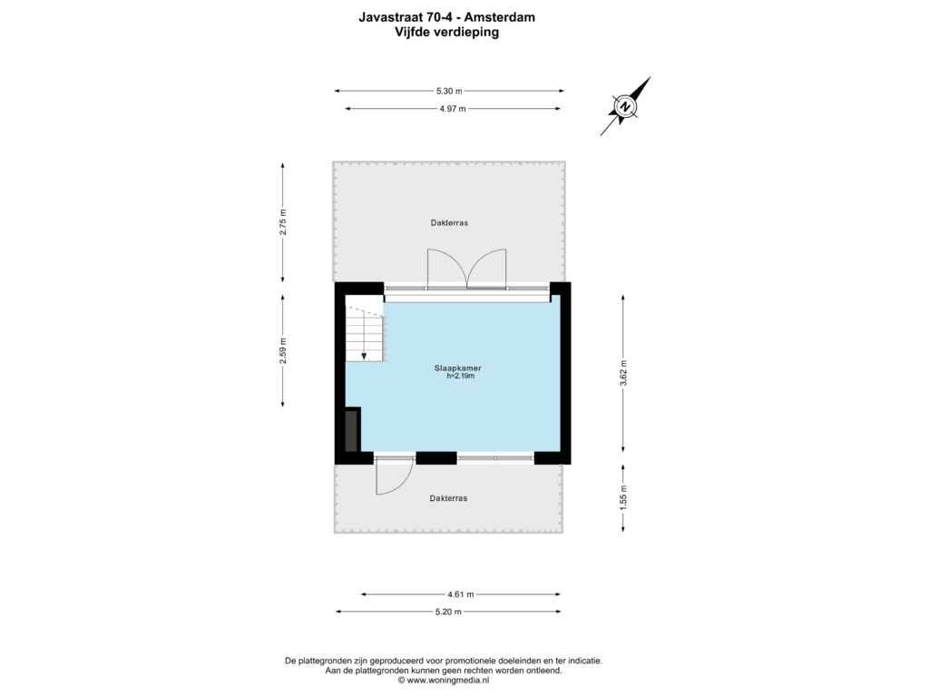 Bekijk plattegrond van 5e_verd van Javastraat 70-4