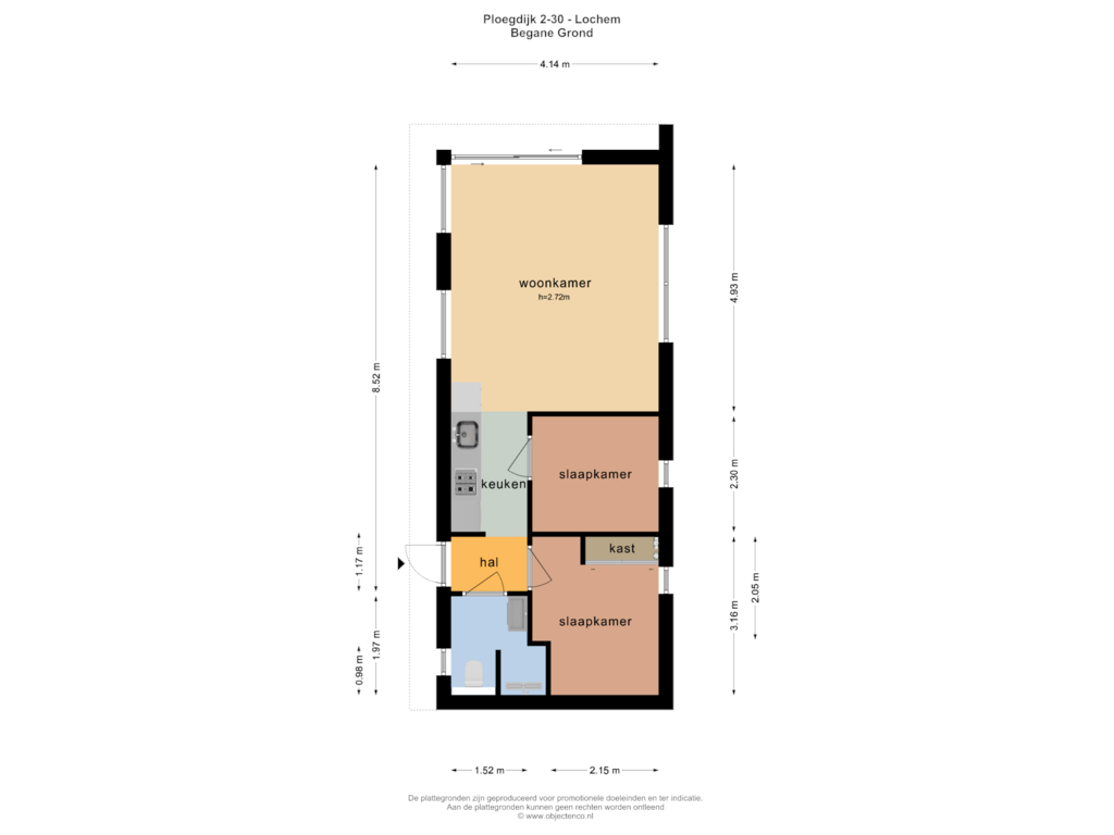 Bekijk plattegrond van BEGANE GROND van Ploegdijk 2-30