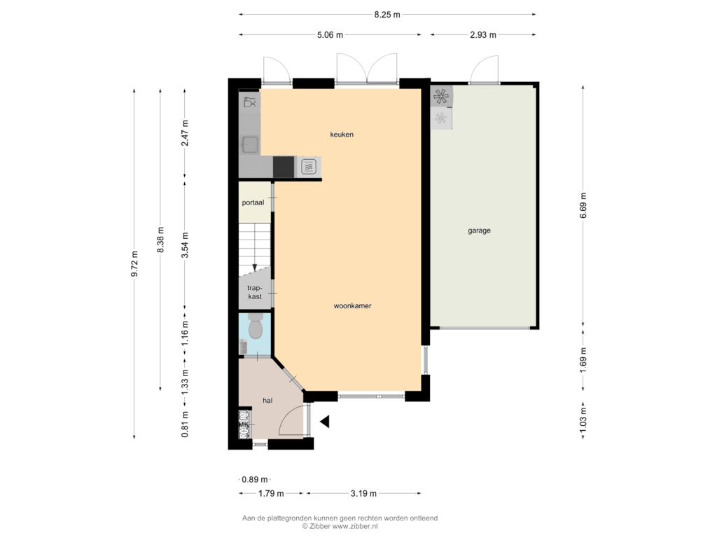 Bekijk plattegrond van Begane Grond van Courtine 32