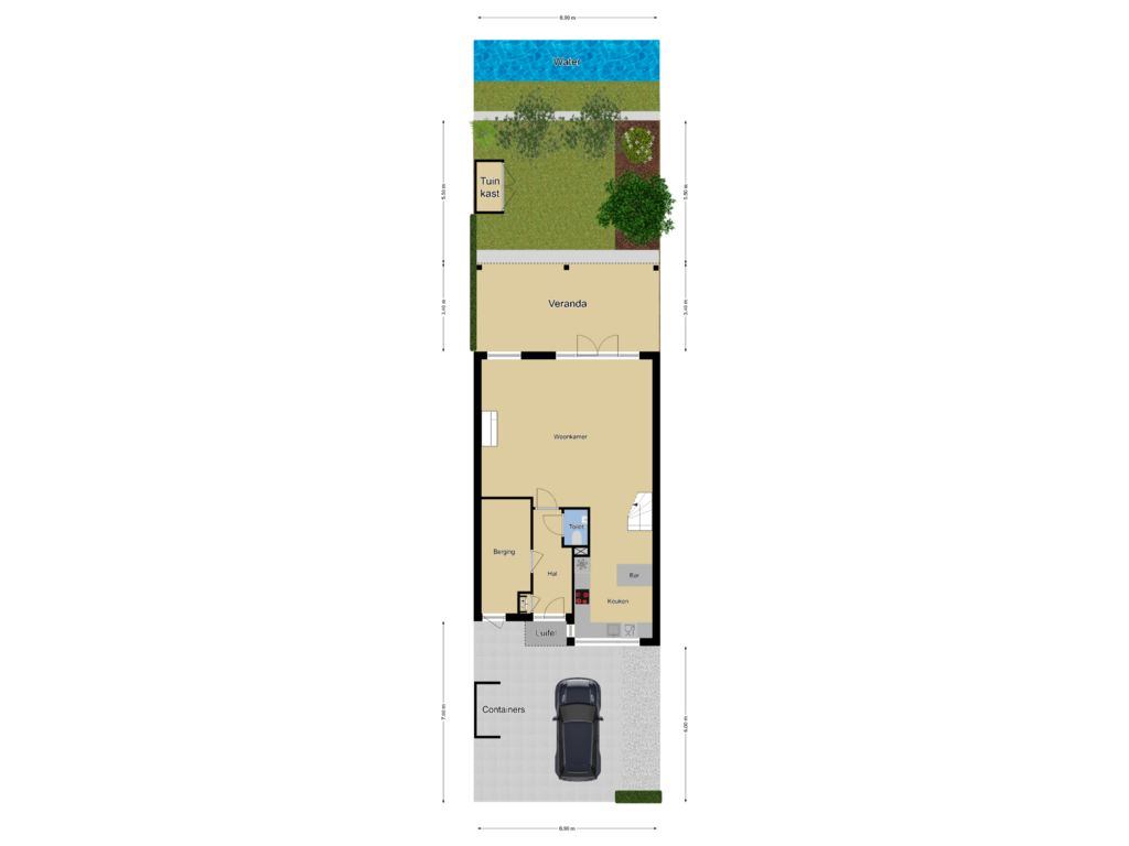 Bekijk plattegrond van Perceel overzicht van Zesmorgen 72