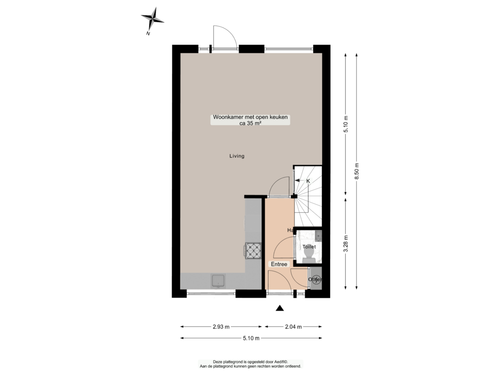 Bekijk plattegrond van Begane grond van Merkelbachstraat 9