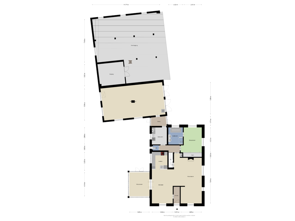 Bekijk plattegrond van Begane Grond van Pannerdenseweg 58