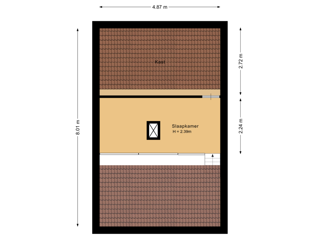 View floorplan of Tweede verdieping of Aprilstraat 116