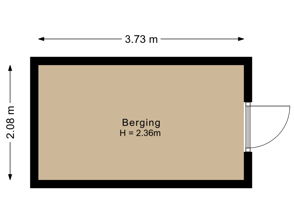 View floorplan of Berging of Aprilstraat 116