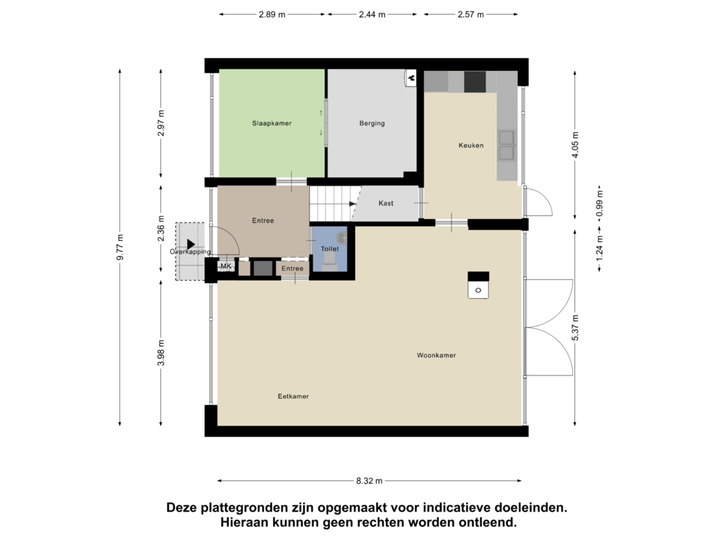 View floorplan of Begane Grond of Eemweg 31