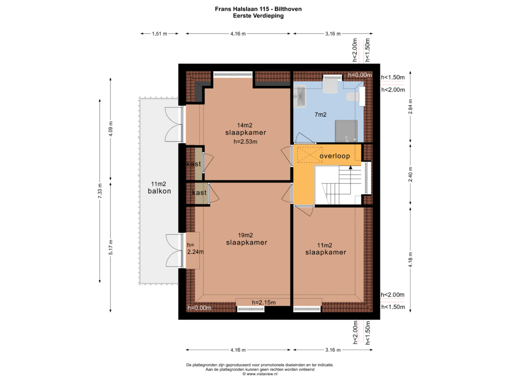 Bekijk plattegrond van EERSTE VERDIEPING van Frans Halslaan 115