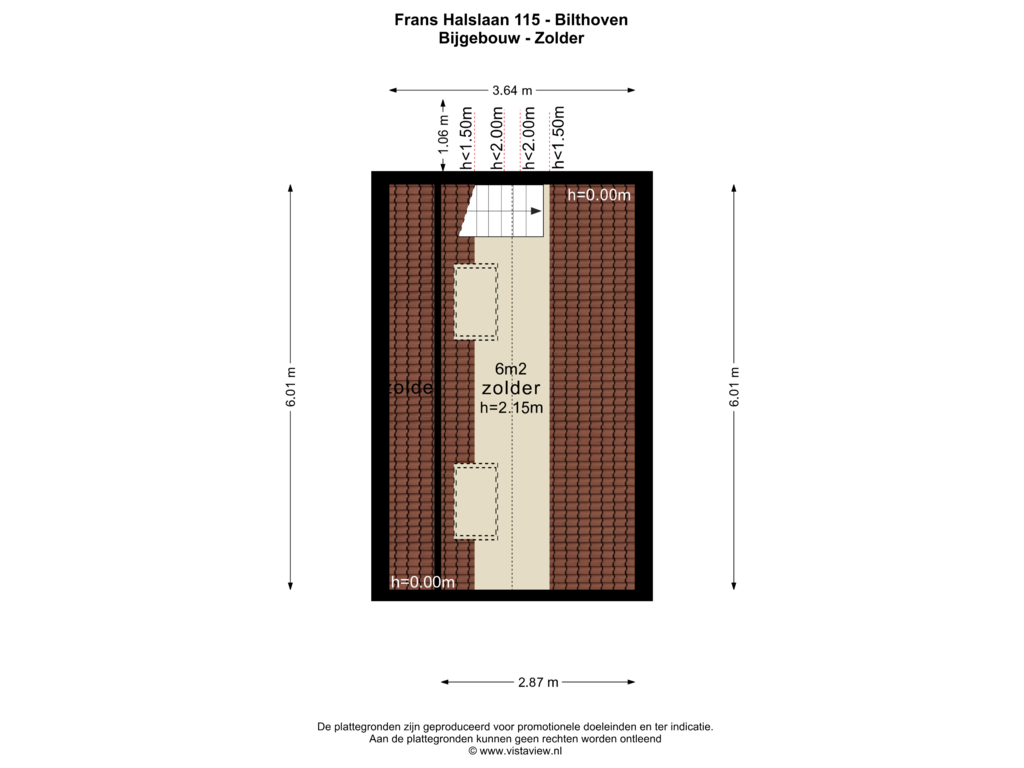 Bekijk plattegrond van BIJGEBOUW ZL van Frans Halslaan 115