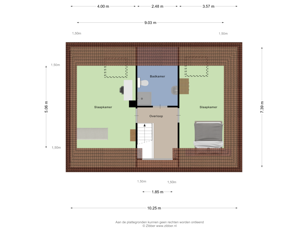 Bekijk plattegrond van Eerste Verdieping van Beekstraat 3