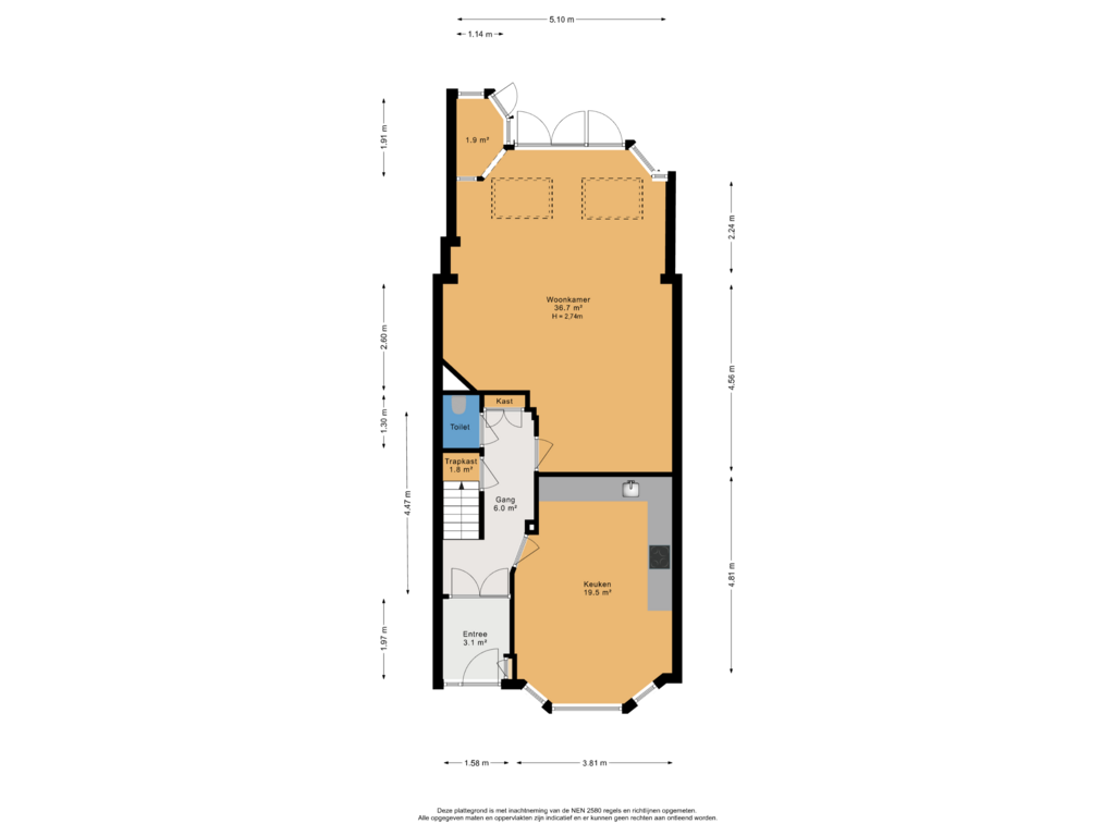 Bekijk plattegrond van Begane grond van Park Leeuwensteijn 65