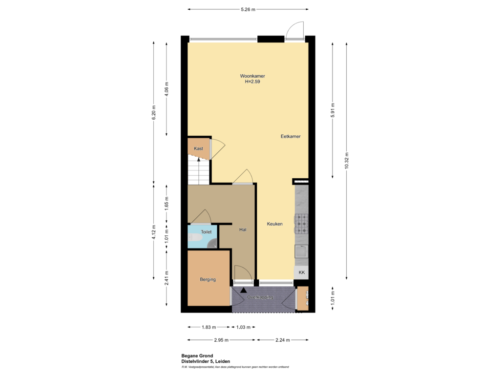 View floorplan of Begane Grond of Distelvlinder 5