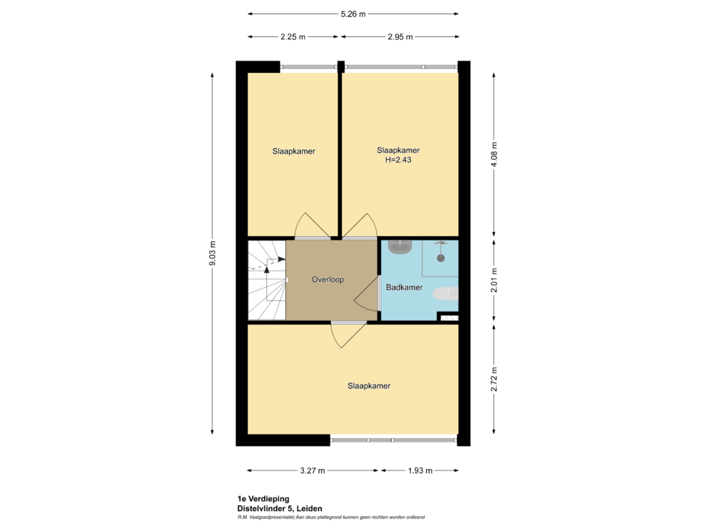 View floorplan of 1e Verdieping of Distelvlinder 5