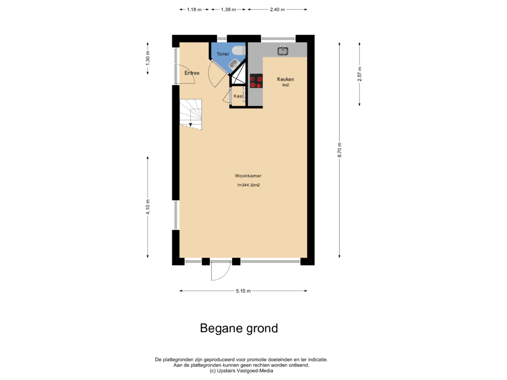 Bekijk plattegrond van Begane grond van Meidoornstraat 15