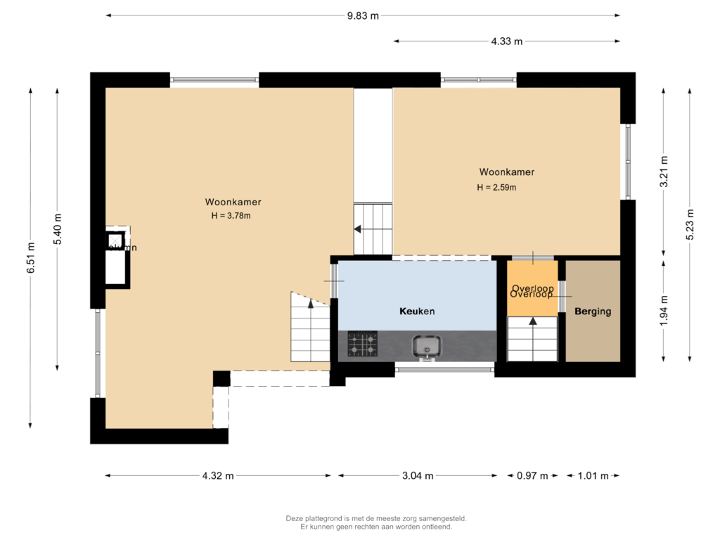 View floorplan of Eerste verdieping of Aldebaran 40