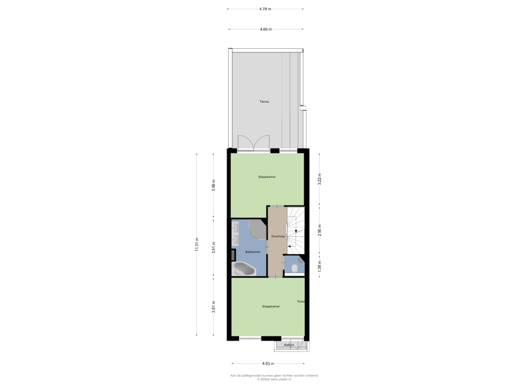 Bekijk plattegrond van Eerste Verdieping van Essenseweg 7