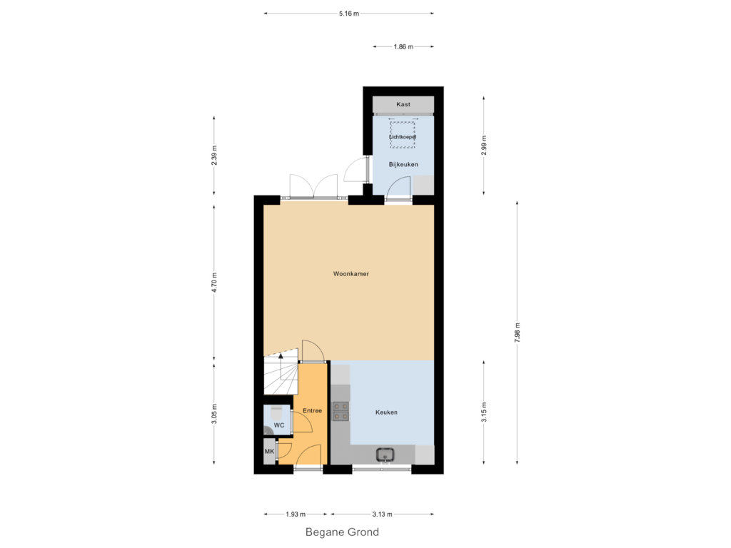 Bekijk plattegrond van Begane Grond van Mayersloot 18