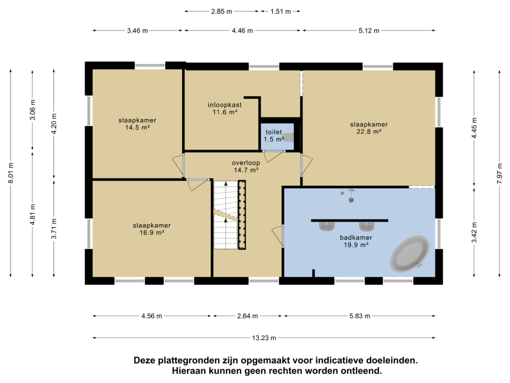 Bekijk plattegrond van 1e verdieping van Alexiastraat 28