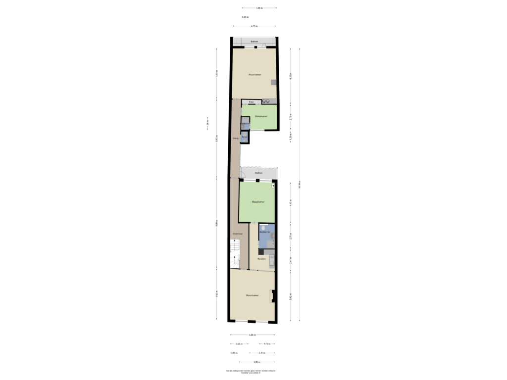 Bekijk plattegrond van Eerste Verdieping van Boschstraat 92