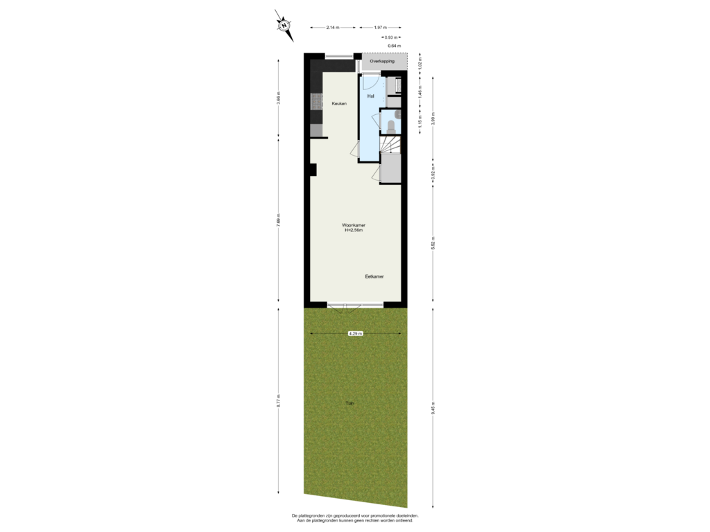 Bekijk plattegrond van Begane Grond inclusief tuin van Dorlandsweer 10