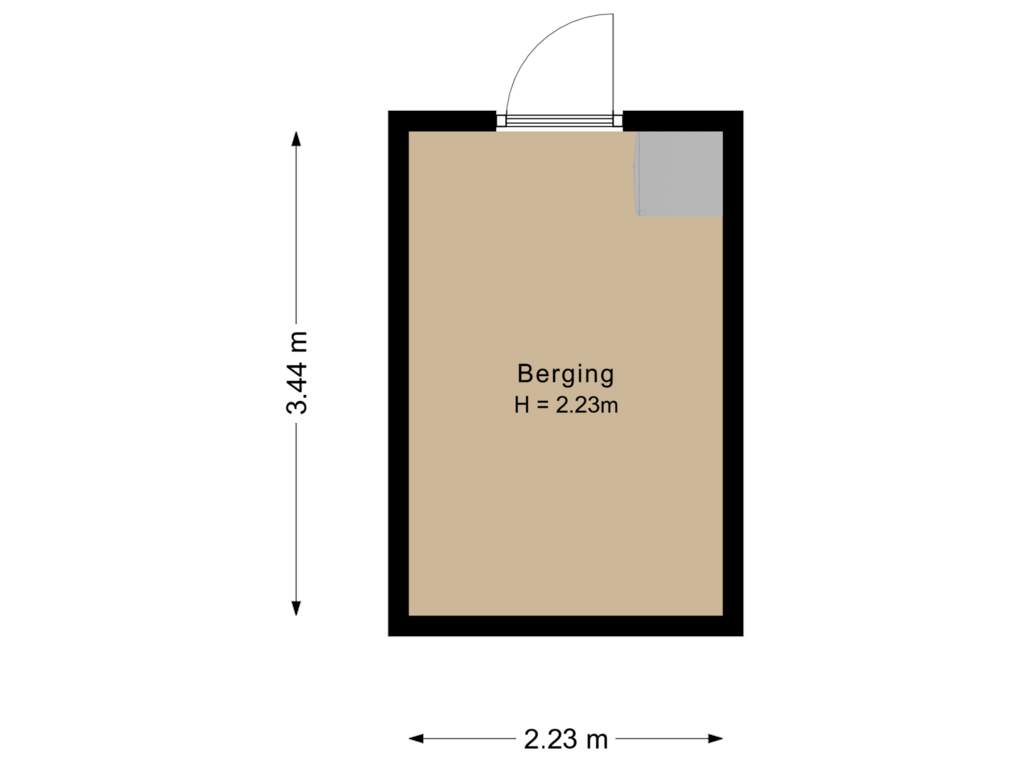 View floorplan of Berging of Bloemenstraat 52