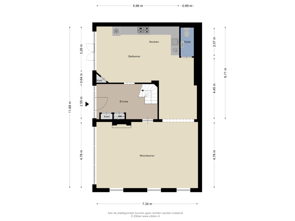 Bekijk plattegrond van Beane Grond van Westeinde 7