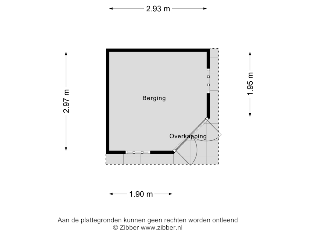 Bekijk plattegrond van Berging van Westeinde 7