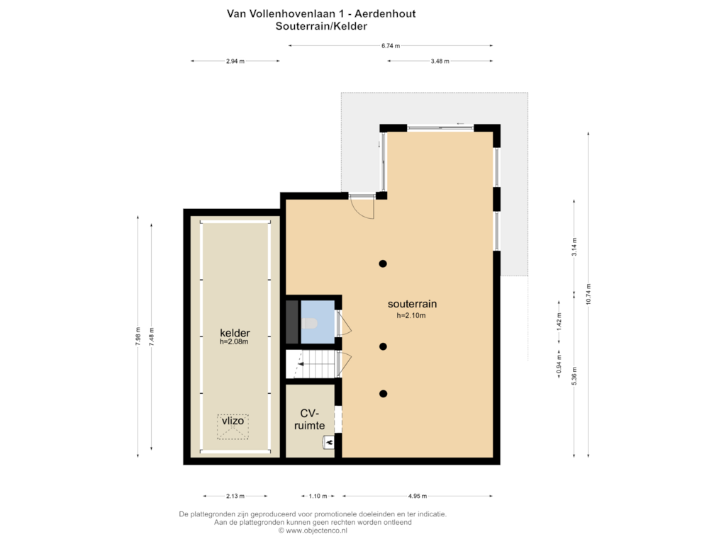 Bekijk plattegrond van SOUTERRAIN van Van Vollenhovenlaan 1