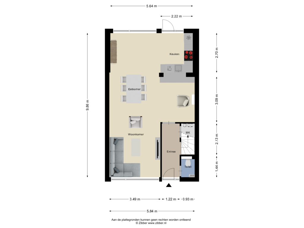 Bekijk plattegrond van Begane Grond van Witte de Withstraat 49