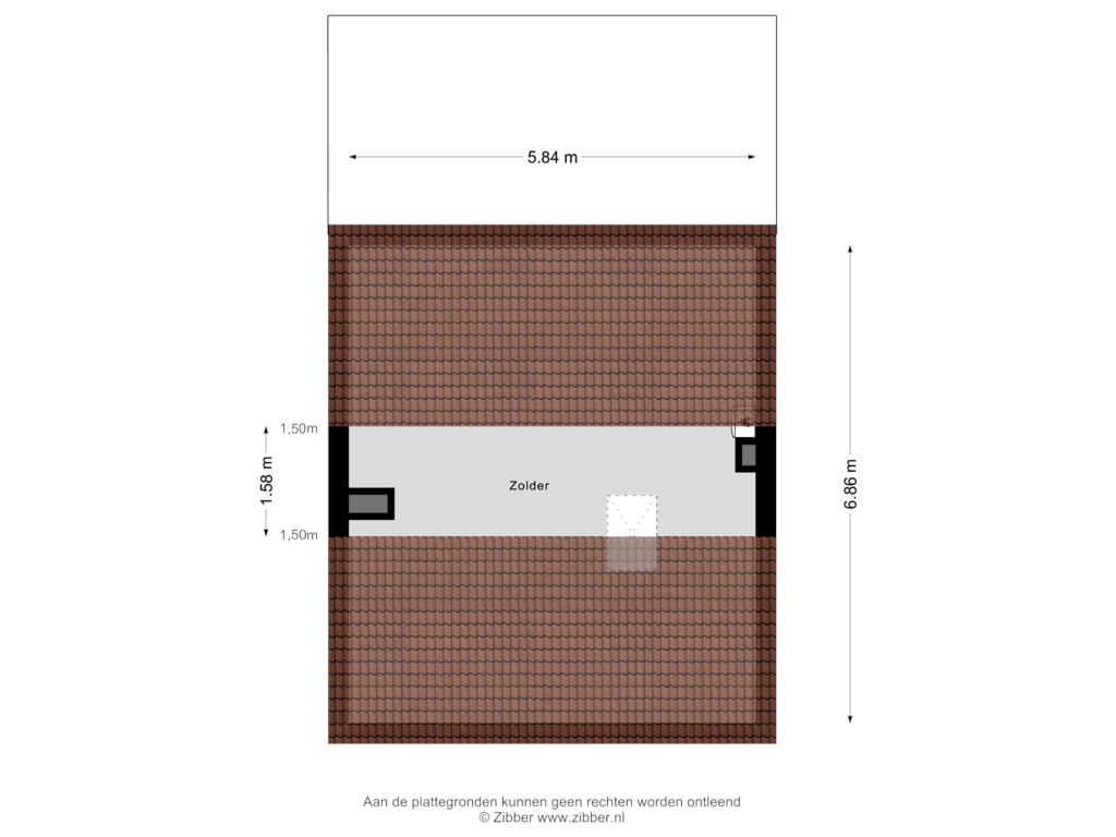 Bekijk plattegrond van Zolder van Witte de Withstraat 49