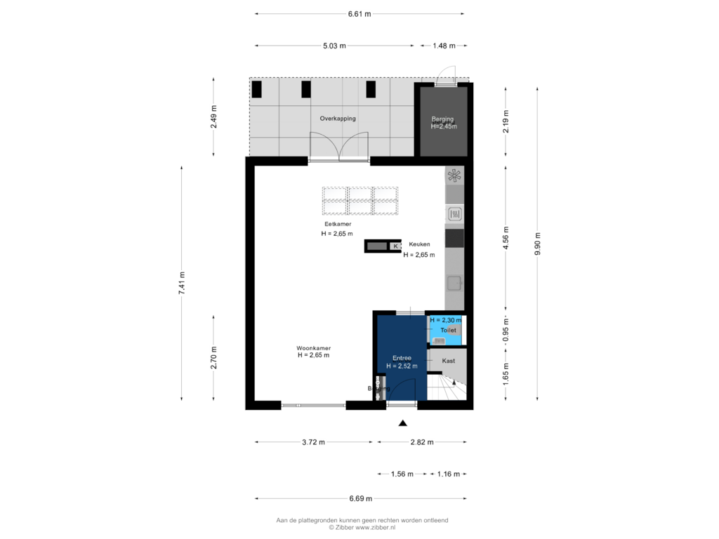 View floorplan of Begane Grond of Heerenweg 45