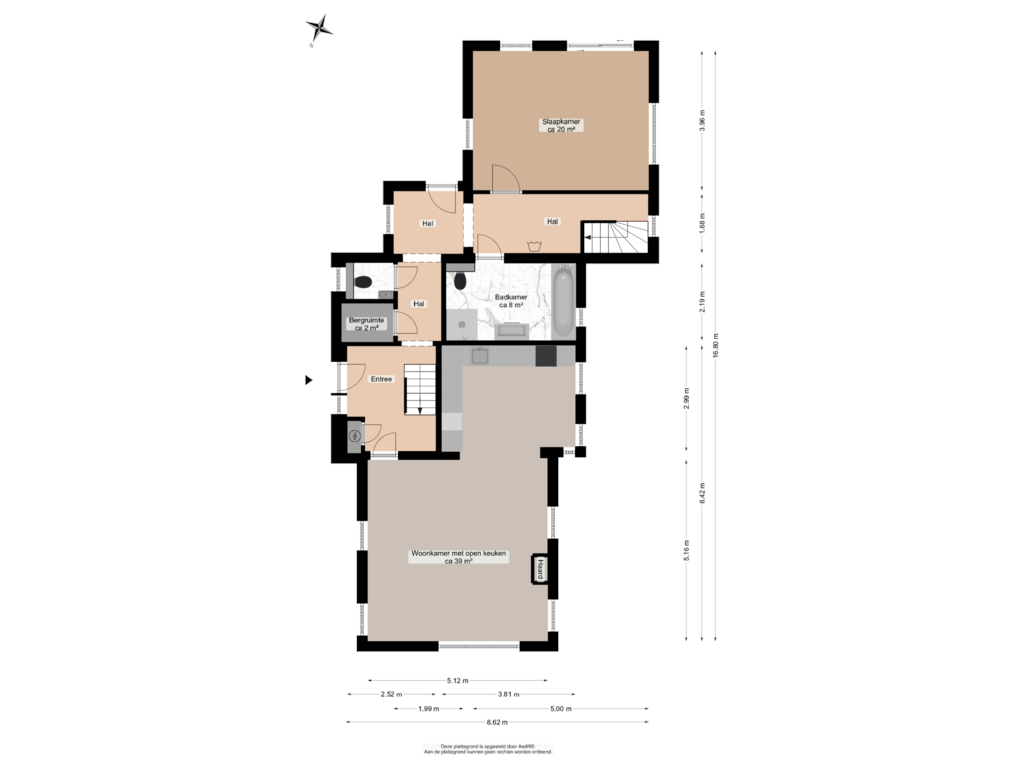 View floorplan of Begane grond of Watermolendijk 4