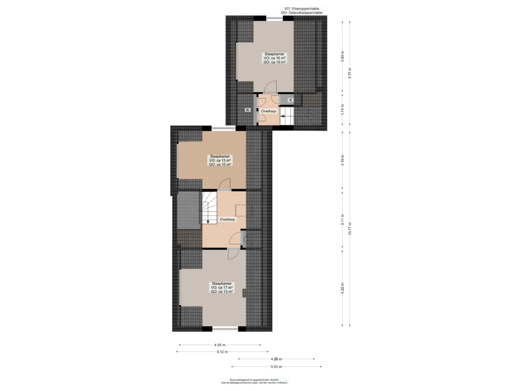 View floorplan of Eerste verdieping of Watermolendijk 4