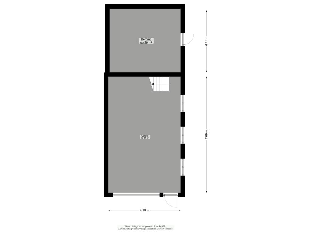 View floorplan of Garage of Watermolendijk 4